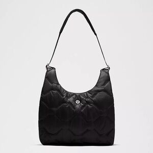 lululemon athletica Black Quilted Hobo Shoulder Bag